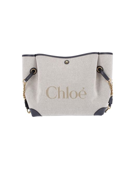 Chloé White Chic Cotton Mini Bag For