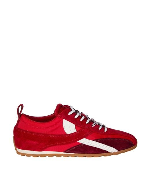 Alohas Red Nylon Leather Sneaker