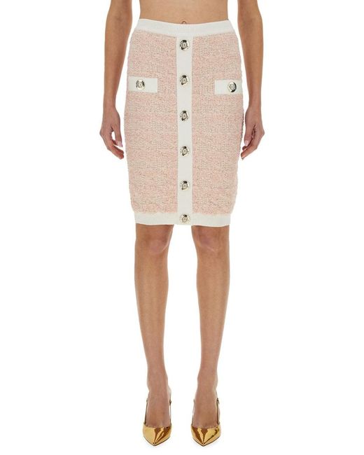 Balmain Natural Polyamide Skirts