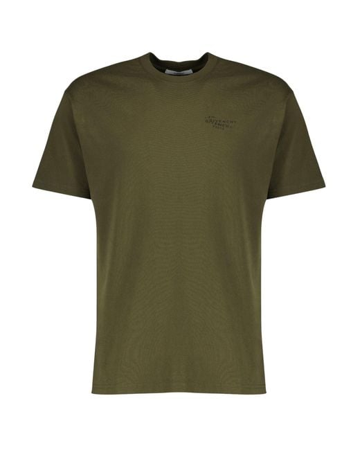 Givenchy Green Cotton T-Shirt for men