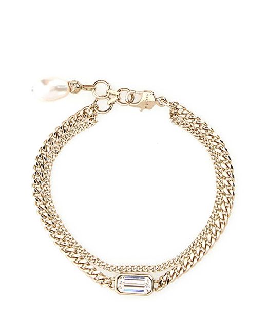 McQueen Metallic Platinum Metal Skull Bracelet