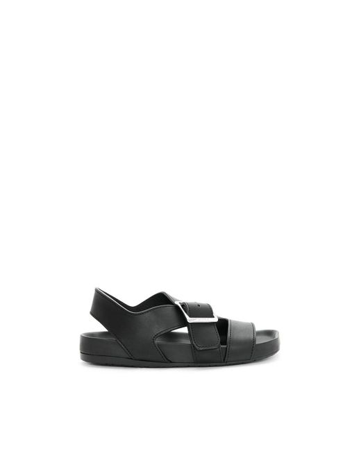 Loewe Black Buckle-Strap Flat Sandals