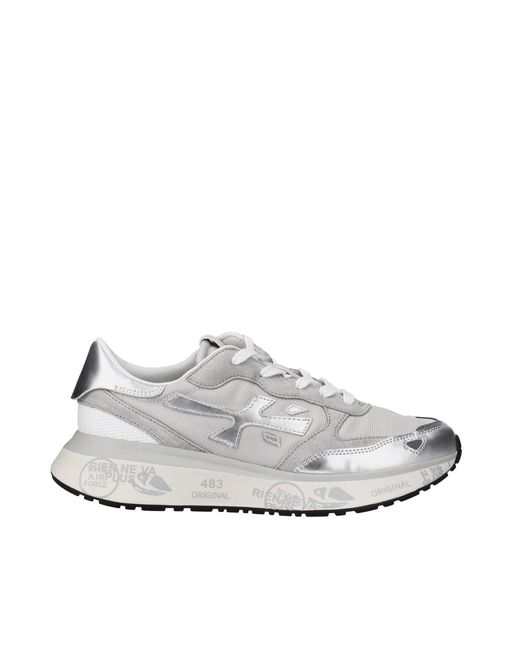 Premiata White Low-Top Running Sneakers