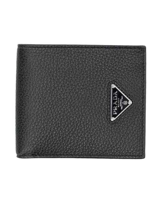 Prada Black Leather Wallet for men