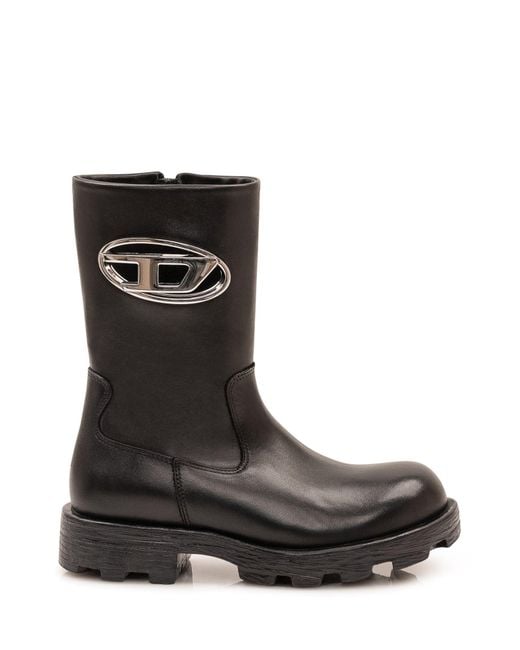 DIESEL Black D-Hammer Biker Boot