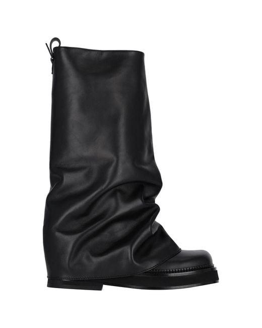 The Attico Black Combat Boot "Robin"