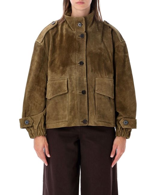 Sessun Brown Suede Field Jacket
