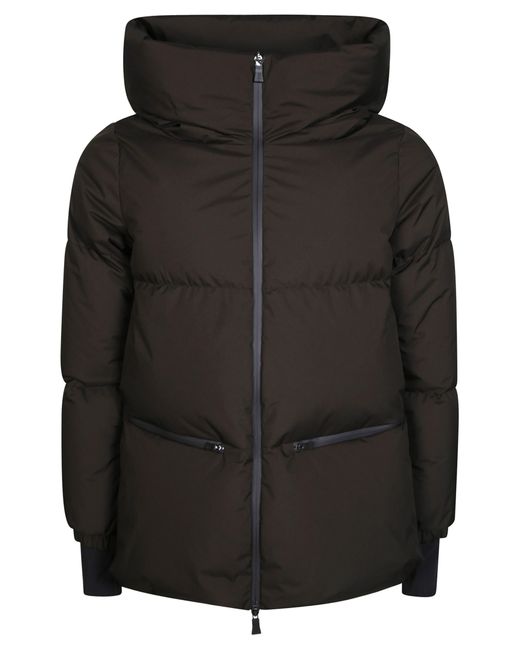 Herno Black Short Two-Layer Puffer Mini Jacket