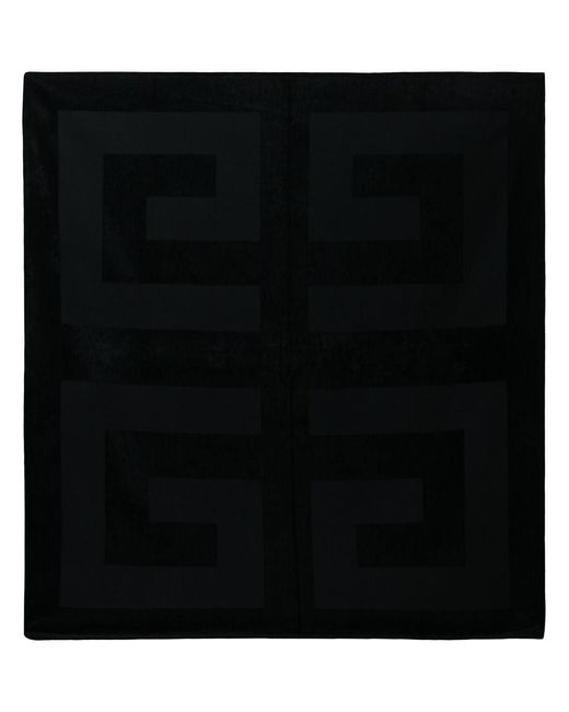 Givenchy Black Cotton Beach Towel