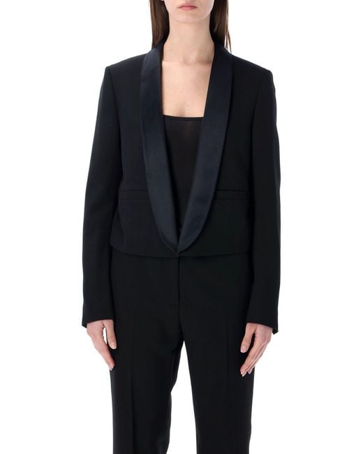 Tom Ford Black Cropped Tuxedo Jacket
