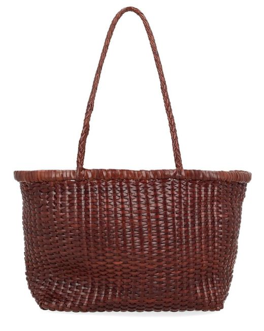 Dragon Diffusion Brown Borsa "B Weave" Small