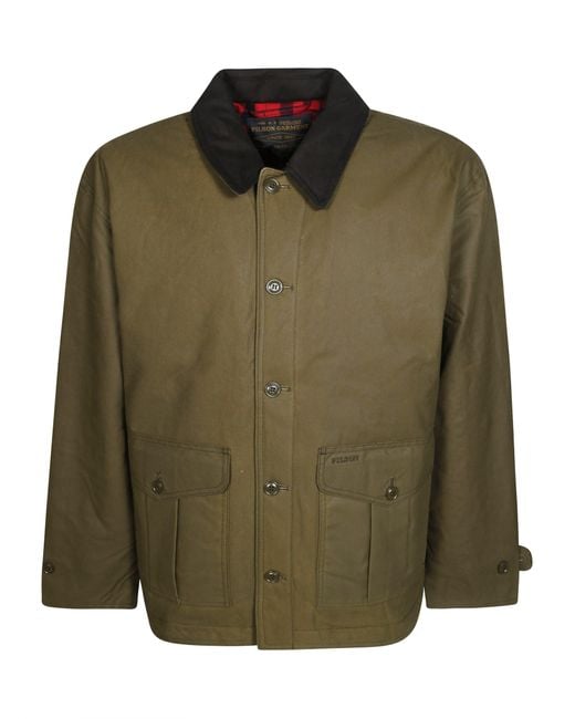 Filson Green Waxed Barn Jacket for men