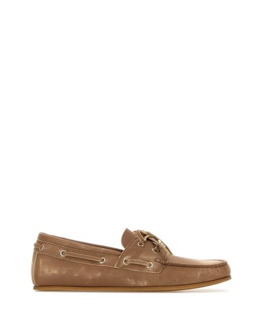 Gucci Brown Camel Solid Loafers
