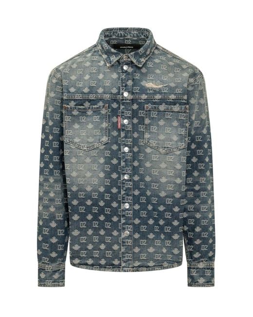 DSquared² Gray Overshirt For Fall/Winter 2026