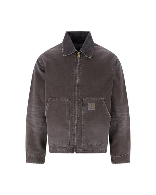 Carhartt Gray Washed Work Jacket for men