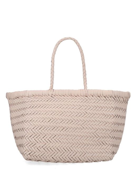 Dragon Diffusion Small Bamboo Triple Jump Woven Tote Bag in Natural | Lyst