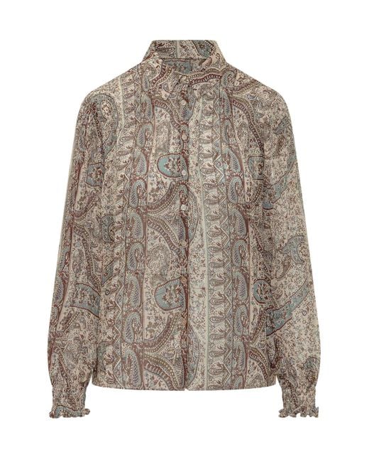 Ba&sh Brown Cleo Button-Up Shirt