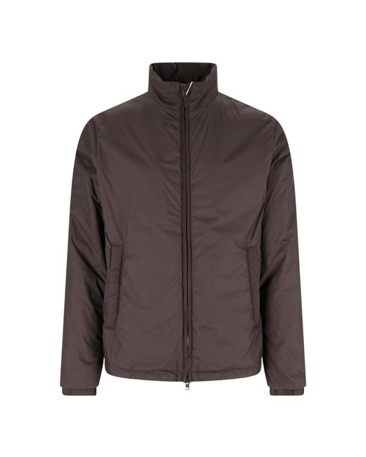 Herno Brown Lightweight Zip-Up Puffer Jacket for men