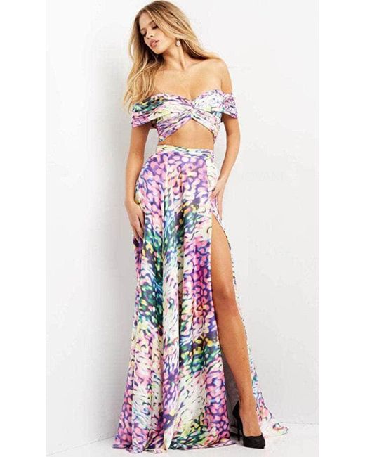 Jovani 08350 Two-piece Off-shoulder 