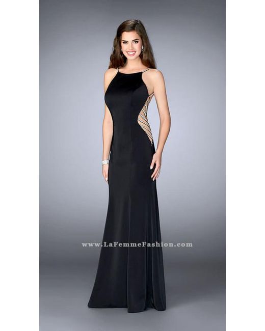 Denim Dress - Sleeveless / Back Cutout Sleeveless High Waist Cutout Neck Dress