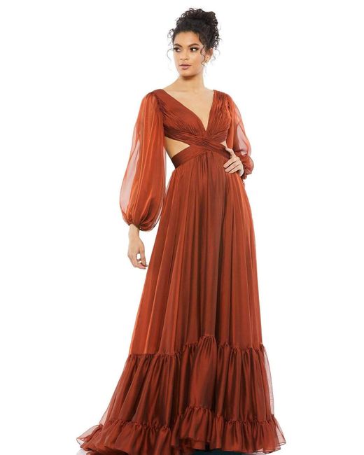 Mac Duggal Evening 67948d Bishop Sleeve 