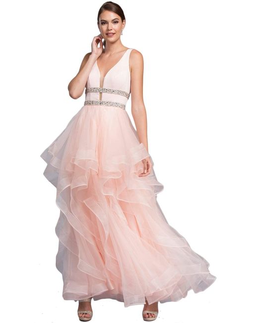Deep V-neck A-line Prom Dress 