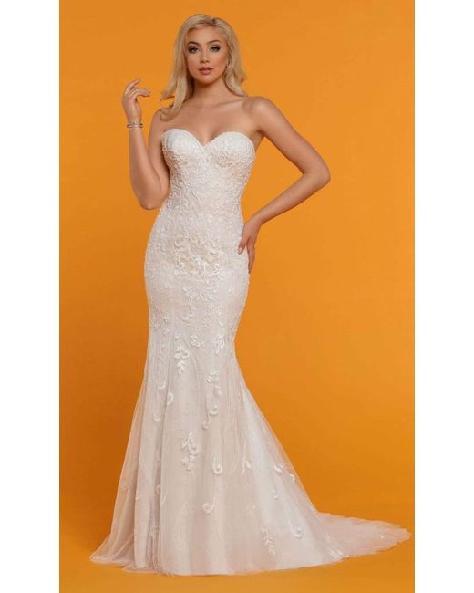 Da Vinci Bridal 50518 Beaded Embellished Lace Tulle Wedding Dress | Lyst