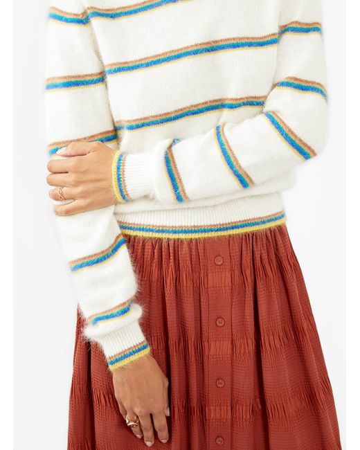 Bellerose Dattor Sweater Off-white Stripe