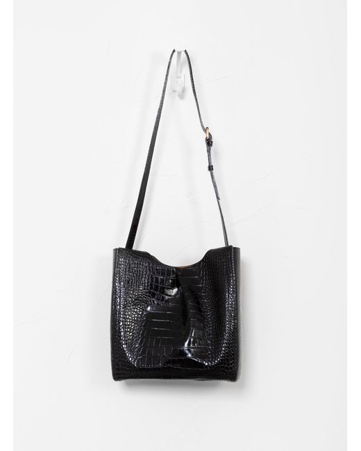 Download Rachel Comey Leather Monte Tote Bag Black Mock Croc - Lyst