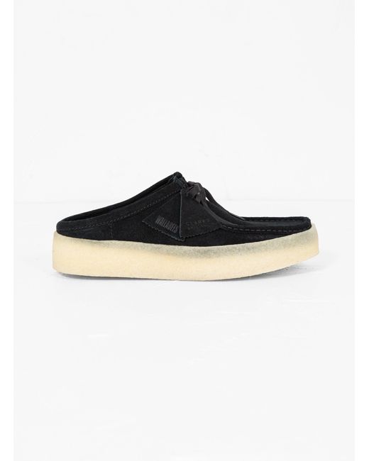 Clarks Wallabee Cup Lo Mules Black Suede for Men | Lyst