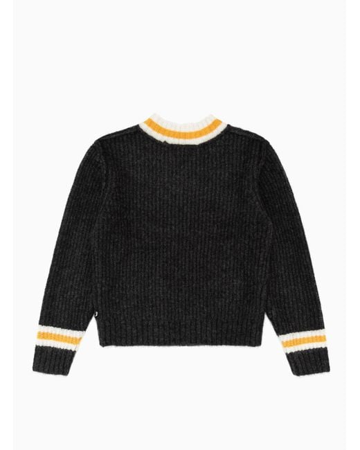 Stussy Mohair Tennis Sweater Charcoal in Black for Men Lyst UK
