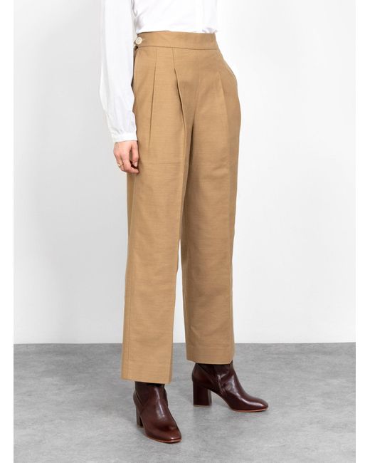 Chimala Cotton Pleated Baggy Trousers 