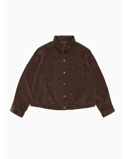 Needles Darts 14w Corduroy Jean Jacket Brown for Men Lyst
