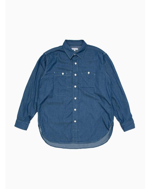 Engineered Garments Denim Work Shirt Blue for Men | Lyst