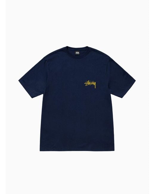 Stussy Ist Lion T-shirt Navy in Blue for Men | Lyst