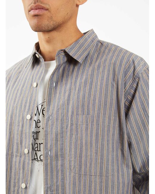 Garbstore Blue Grande Shirt Indigo Stripe for men