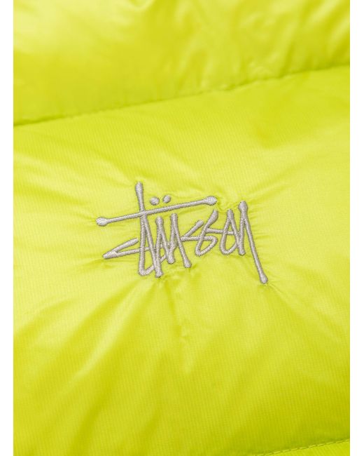 Stussy Micro Ripstop Down Puffer Jacket Lime in Yellow for Men | Lyst