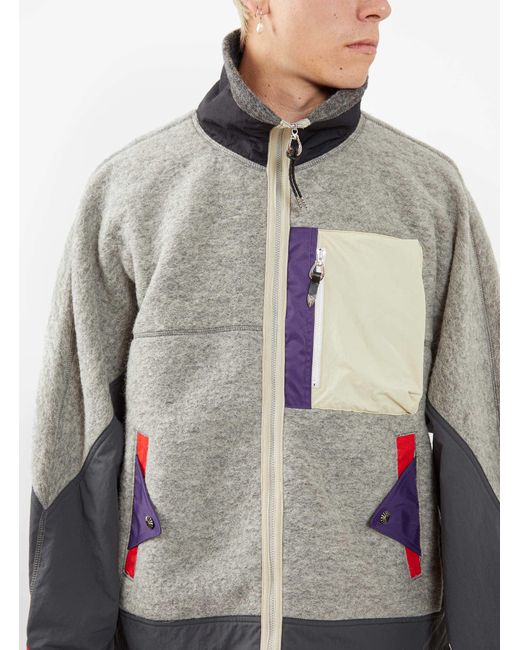 Toga Virilis Wool Jersey Blouson Jacket Grey for Men | Lyst
