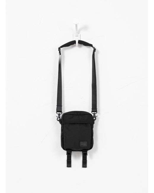 Porter-Yoshida and Co Senses Vertical Shoulder Bag Black in White