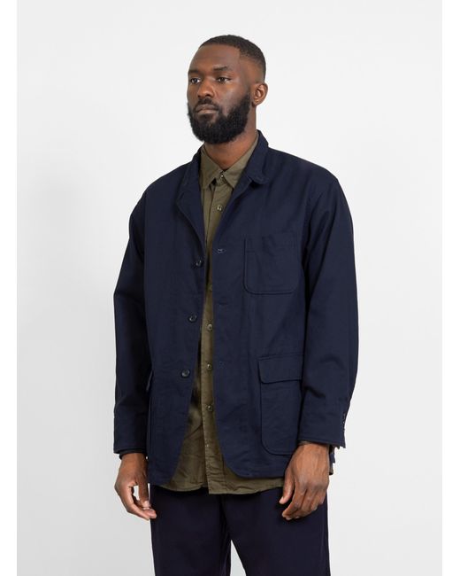 Engineered Garments Cotton Heavy Twill Loiter Jacket Navy in Blue 