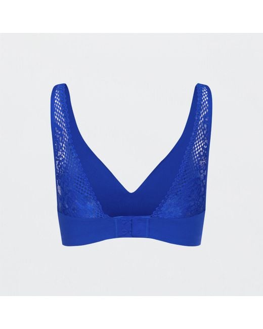 creamy fabrics Blue Comfort Push Up Bh Mit Spitze