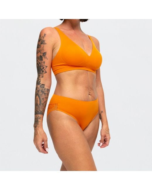 creamy fabrics Blue Comfort Push Up Bh Mit Spitze