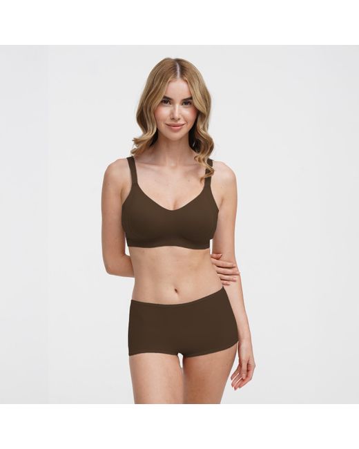 creamy fabrics White Seamless Compact Push-Up Bh