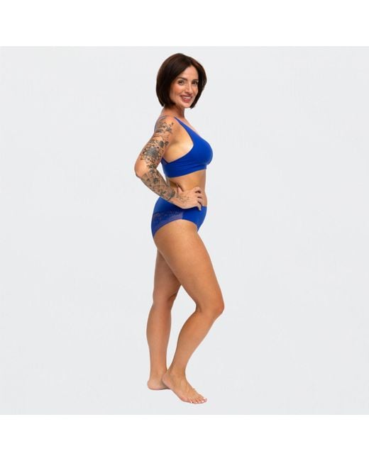 creamy fabrics Blue Comfort Push Up Bh Mit Spitze