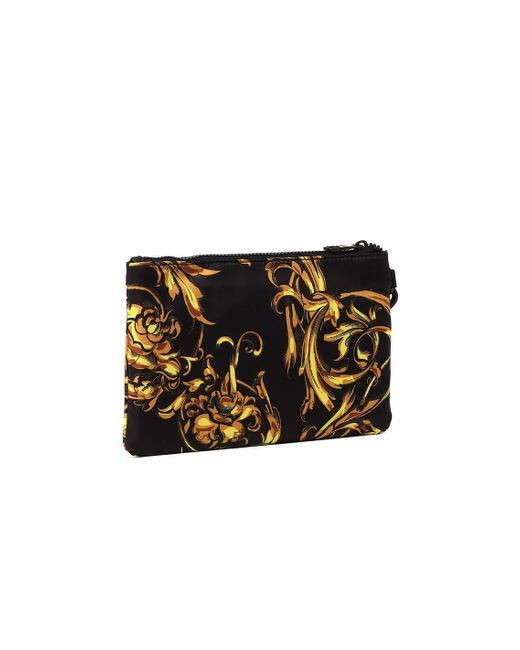 Versace Jeans Couture Denim Pochette With Logo in Black for Men | Lyst