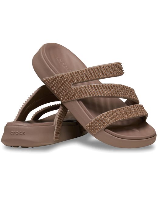 CROCSTM Black Getaway Strappy Gems Sandal