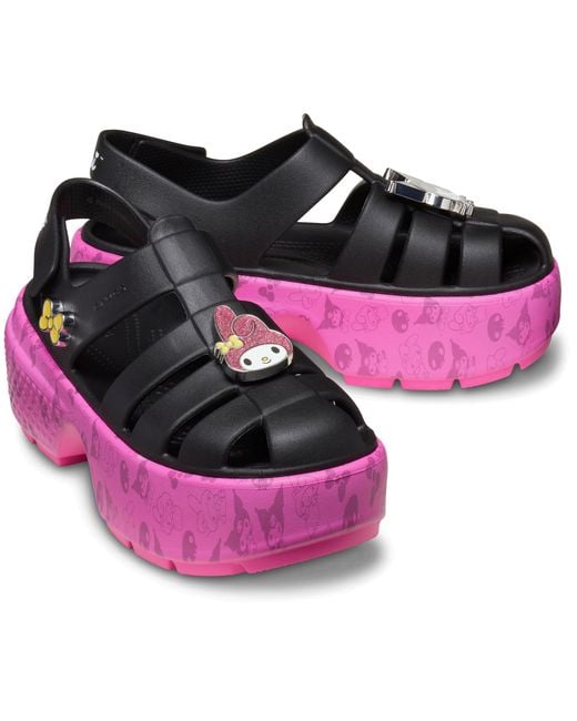 CROCSTM Black Hello Kitty And Friends My Melody And Kuromi Stomp Sandal; Multi