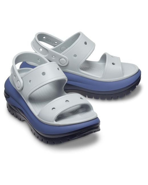 CROCSTM Black Mega Crush Matte Sandal; Mirage Multi