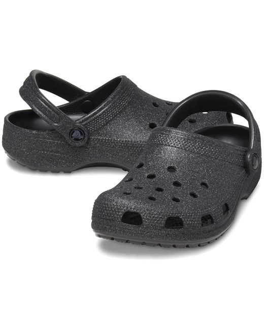 CROCSTM Black Classic Glitter Clog