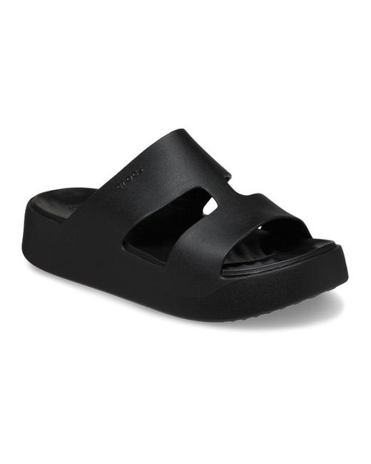 CROCSTM Black | damen | getaway platform h-strap | sandalen | schwarz | 34